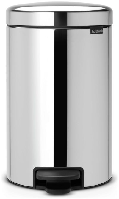 Brabantia newIcon 12 Litre Pedal Bin - Brilliant Steel.